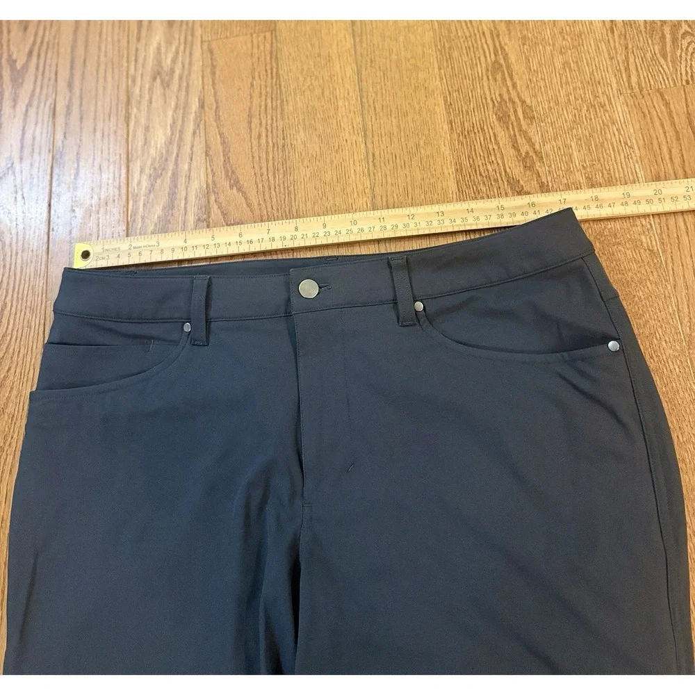 Lululemon Men's ABC 5 Pocket Pants Sz 34 Slim Tapered Dark Grey Stretch Business